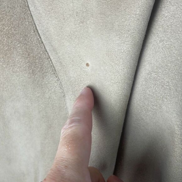 Genuine Suede Leather Maxi Skirt w Lace Hem 14 - Picture 11 of 15